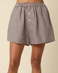 Gabi Gingham Linen Shorts