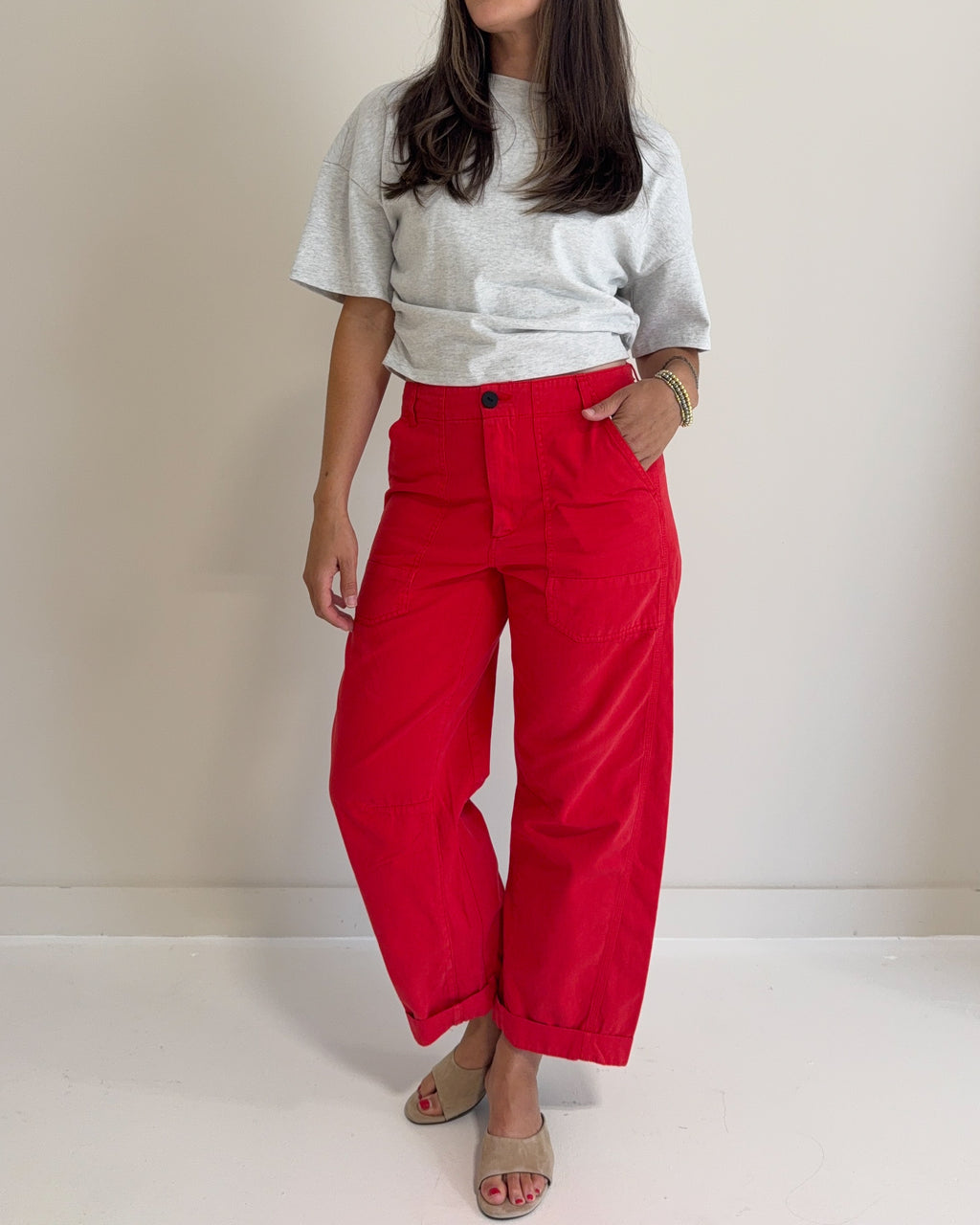 Pistola Tori Utility Pants-Negroni Red