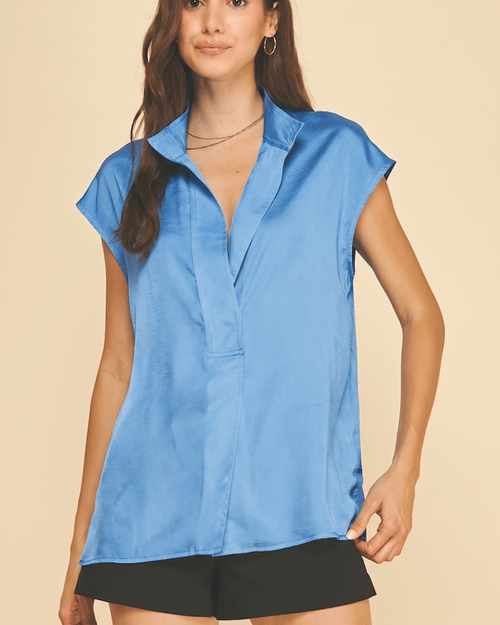Ellis Cap Sleeve Blouse - STRIVE Boutique