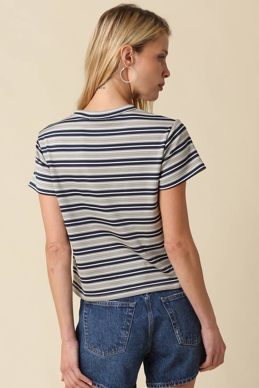 Mila Stripe Tee - STRIVE Boutique