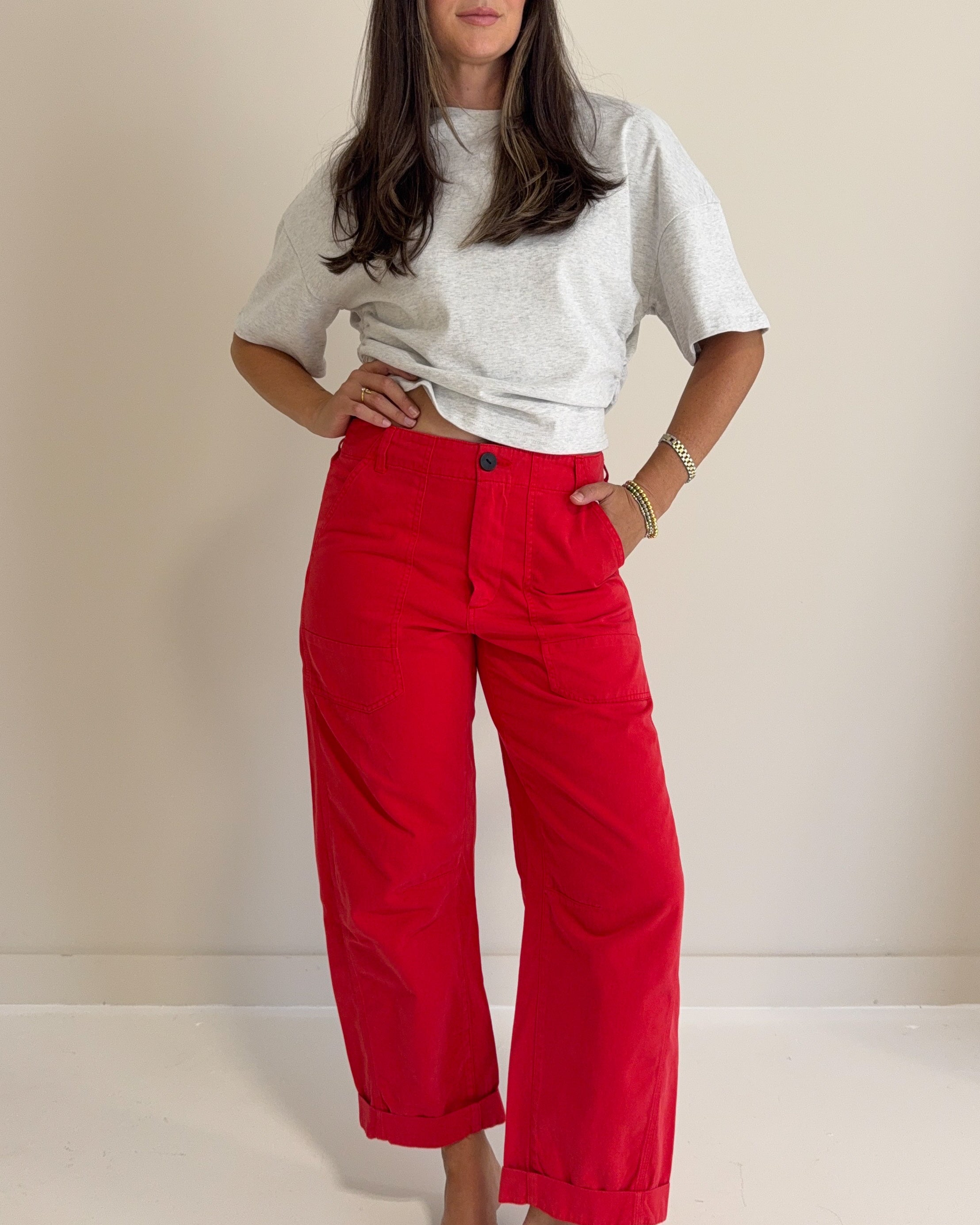 Pistola Tori Utility Pants-Negroni Red