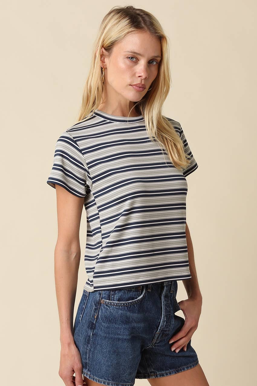 Mila Stripe Tee - STRIVE Boutique