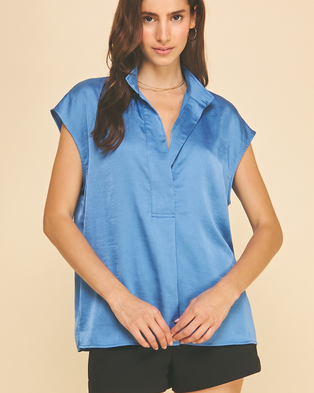 Ellis Cap Sleeve Blouse