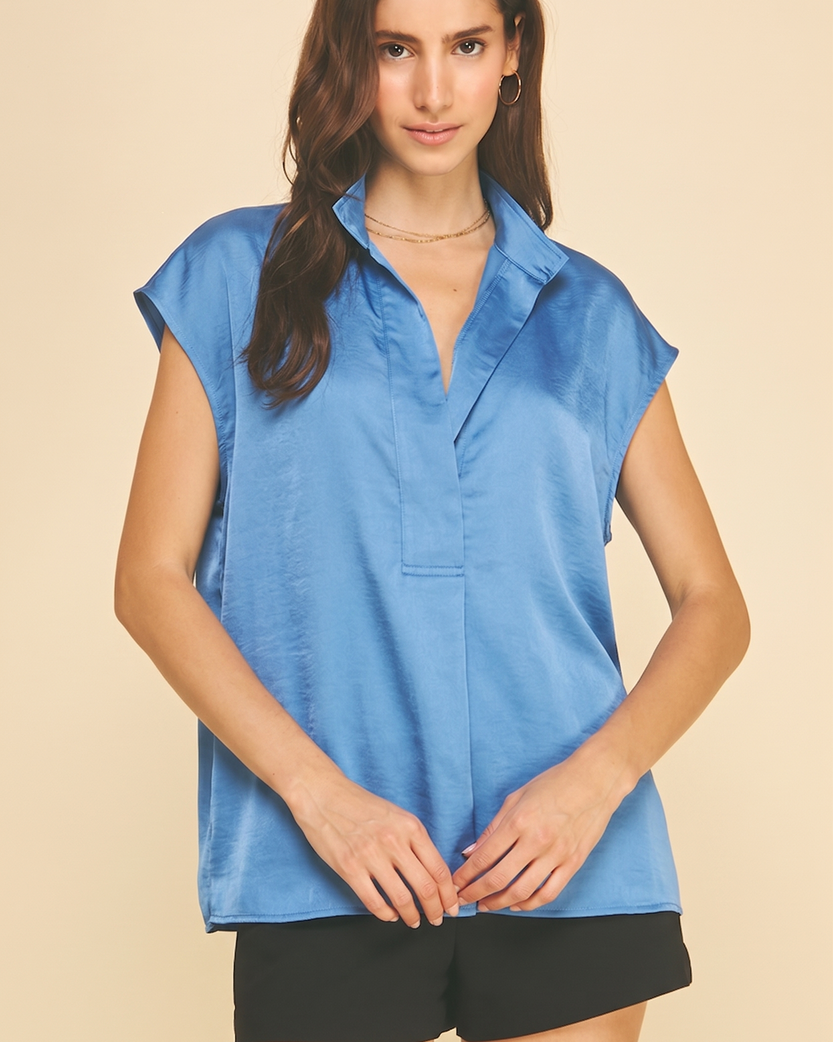 Ellis Cap Sleeve Blouse