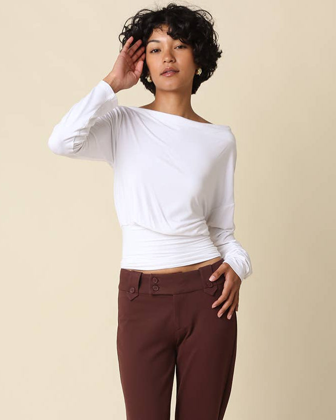 Helen Draped Waist Top