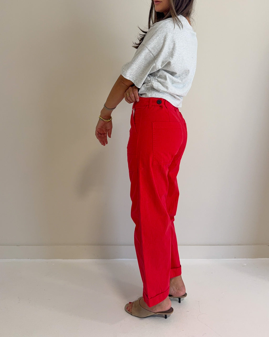 Pistola Tori Utility Pants-Negroni Red