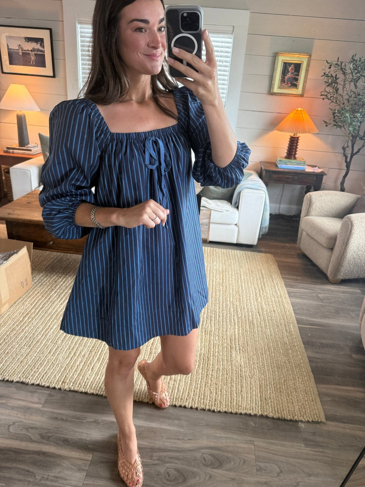 Haley Striped Babydoll Dress - STRIVE Boutique