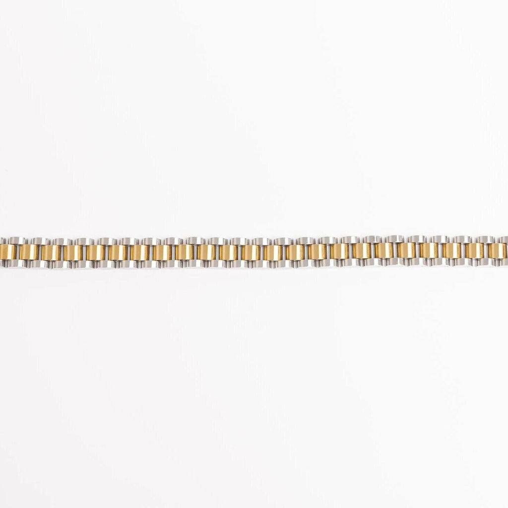 18K Gold Stainless Steel  Mixted Metal Watch Band Bracelet