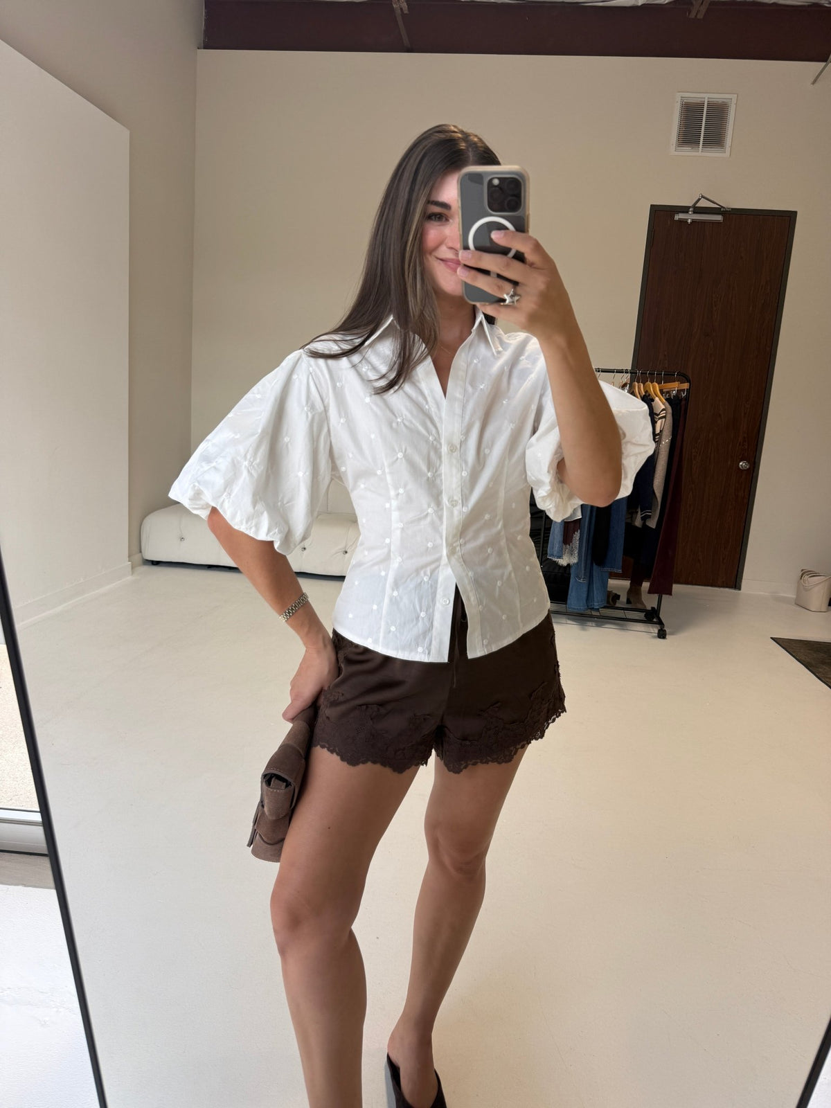 Clara Embroidered Puff Sleeve Blouse - STRIVE Boutique