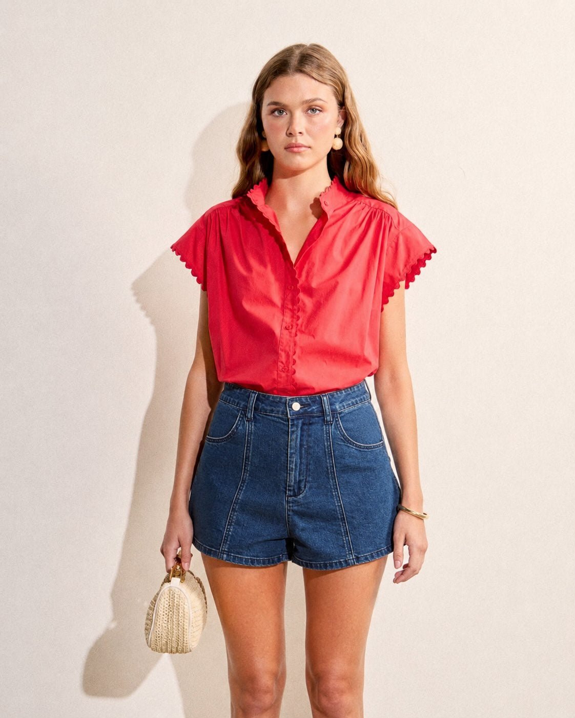 Seamed Denim Shorts - STRIVE Boutique