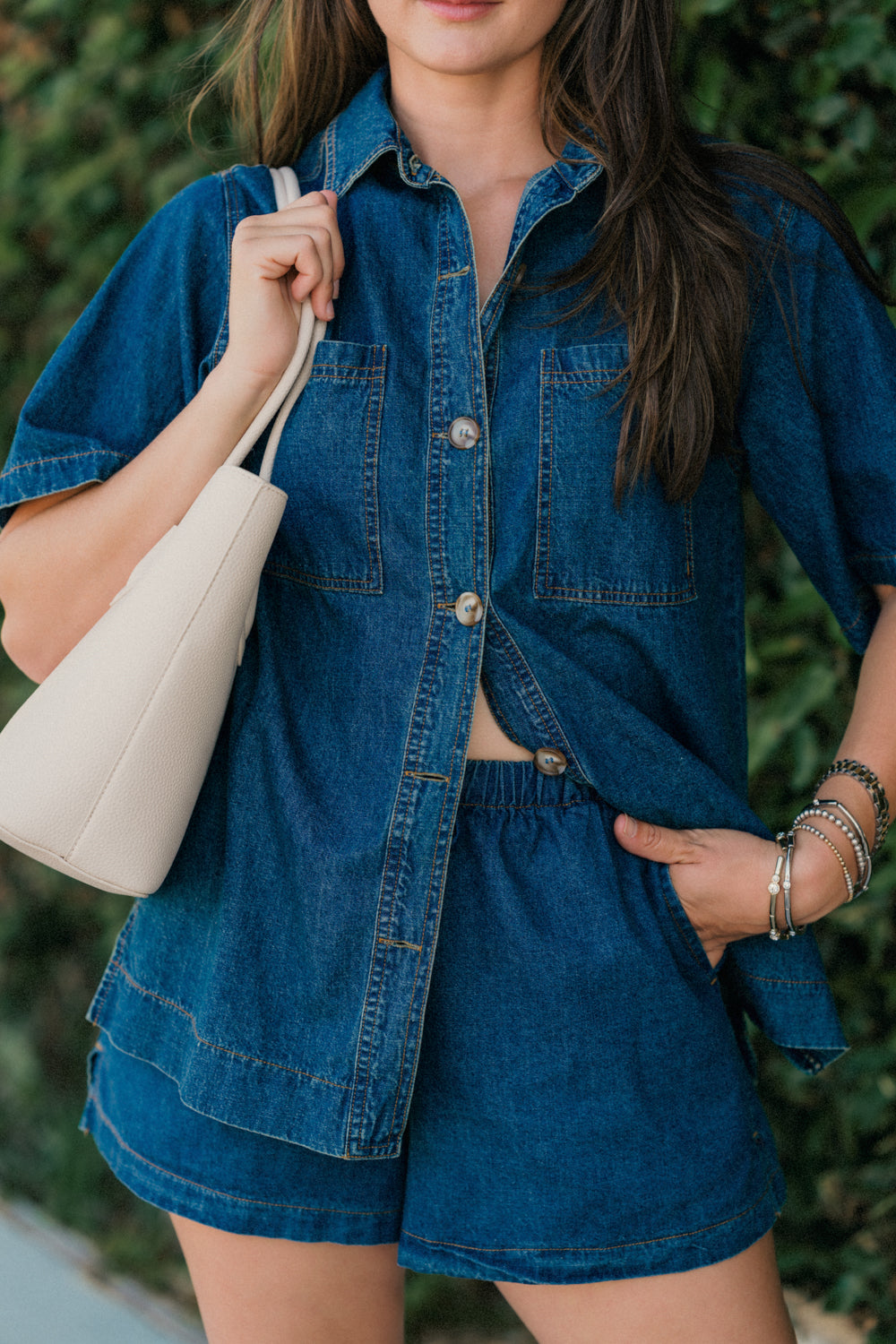 Cotton Denim Short- Final Sale