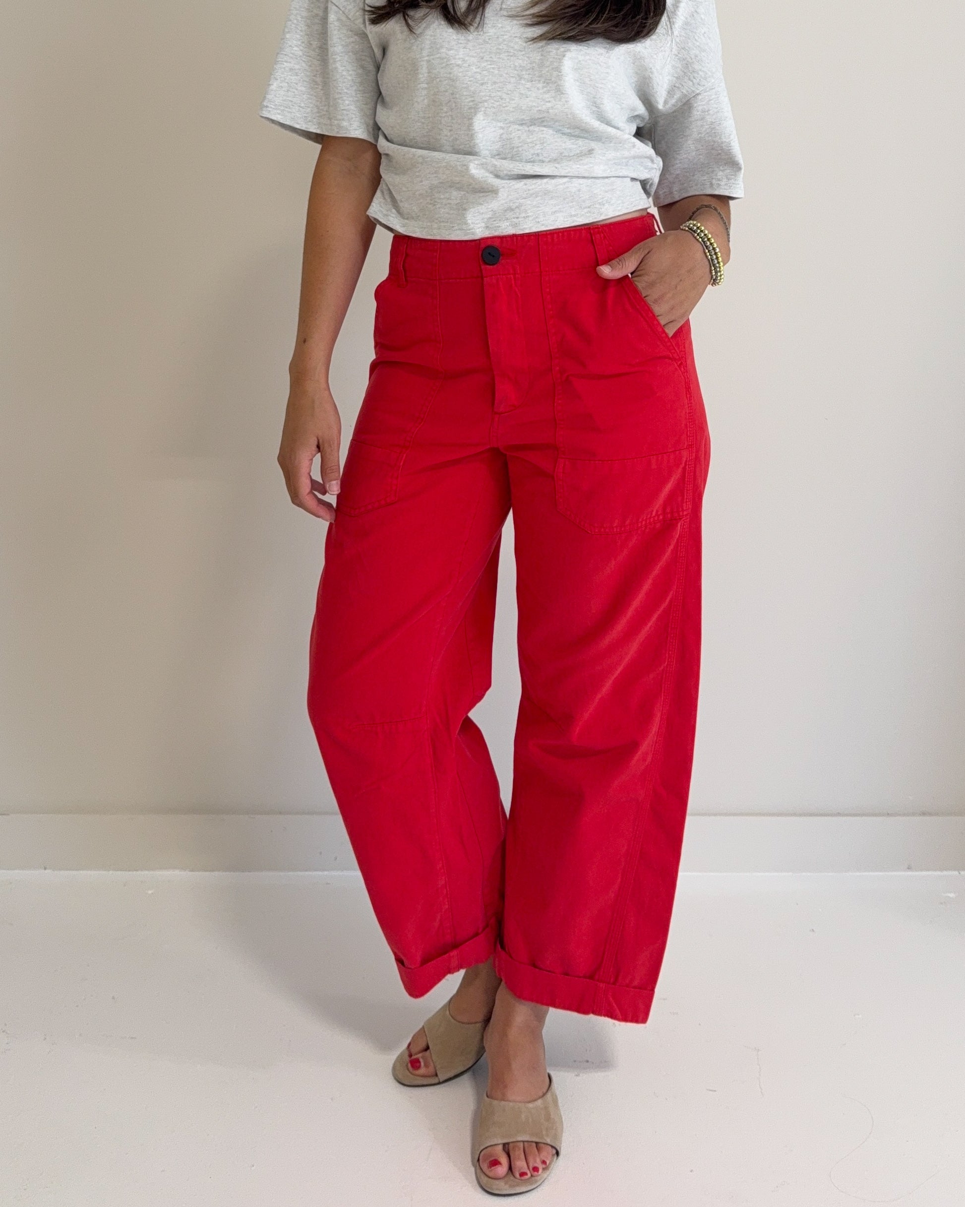 Pistola Tori Utility Pants-Negroni Red