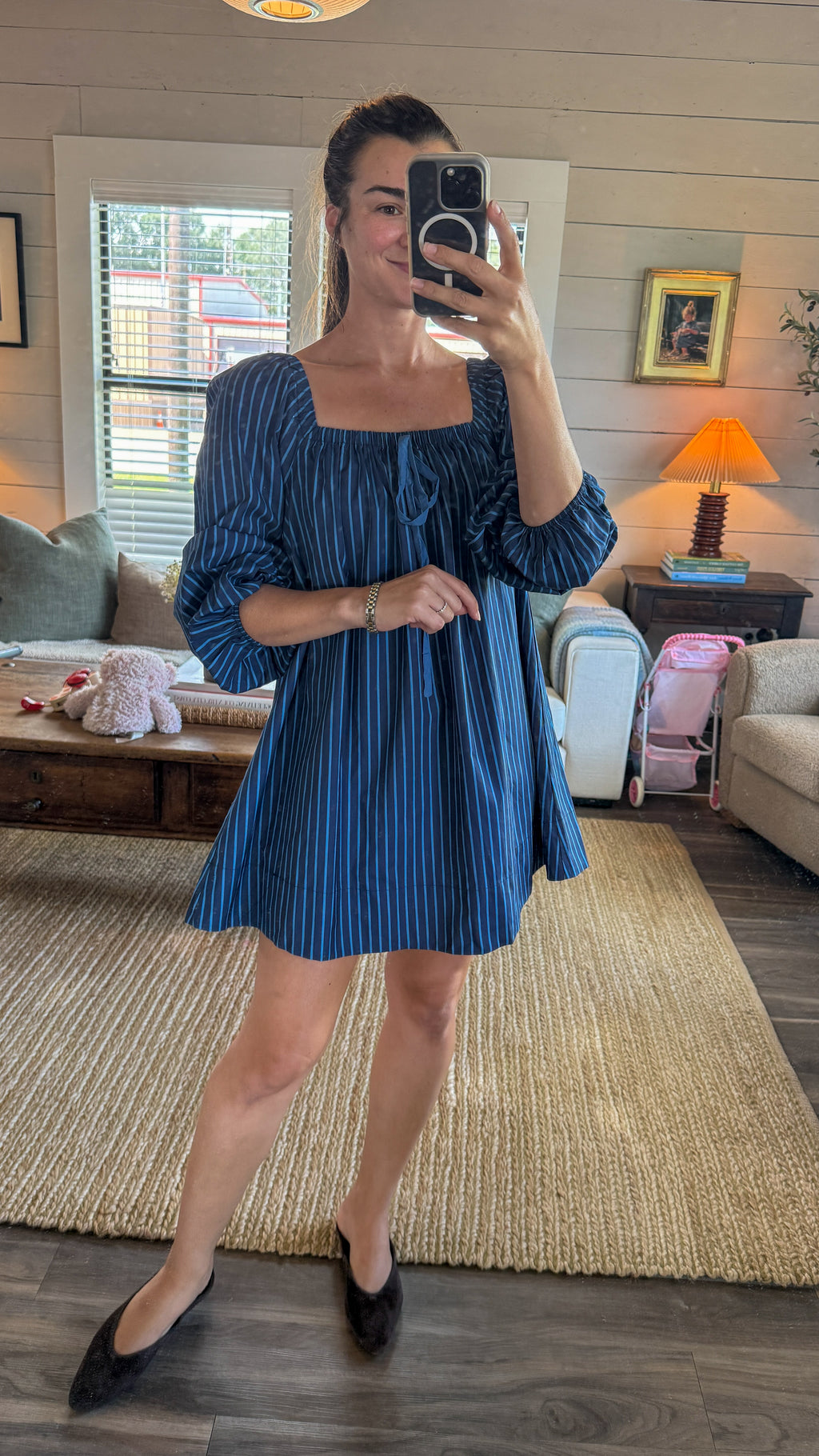 Hallie Striped Babydoll Dress