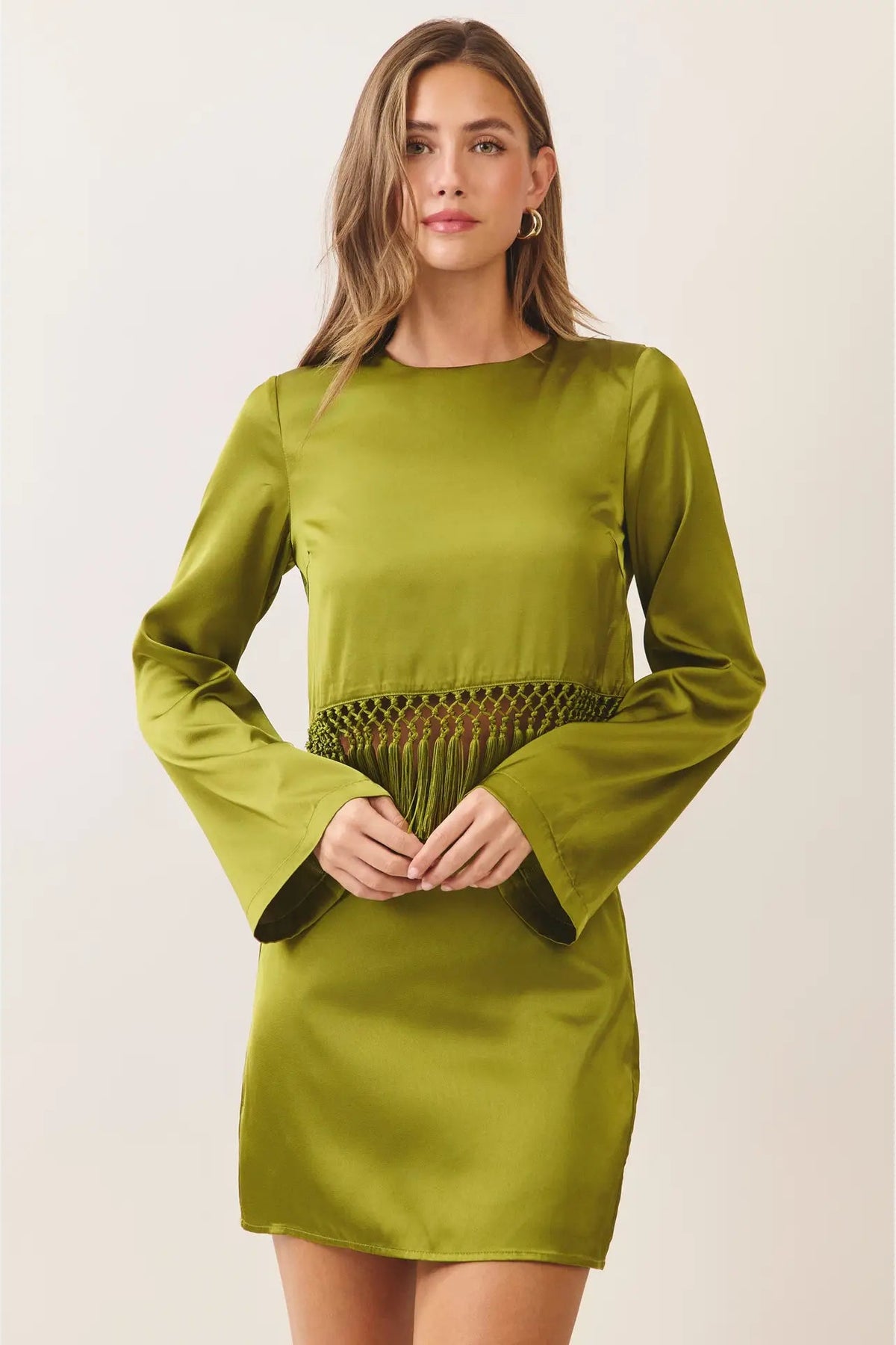 Bridget Fringe Satin Top - STRIVE Boutique