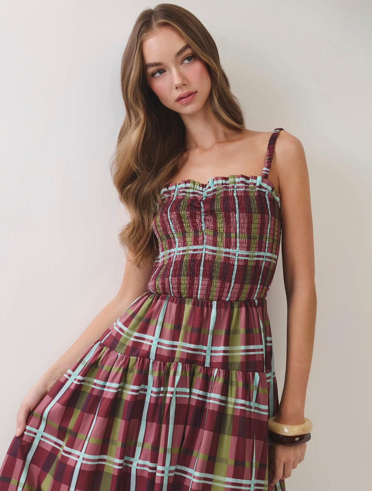 Pippa Plaid Maxi Dress