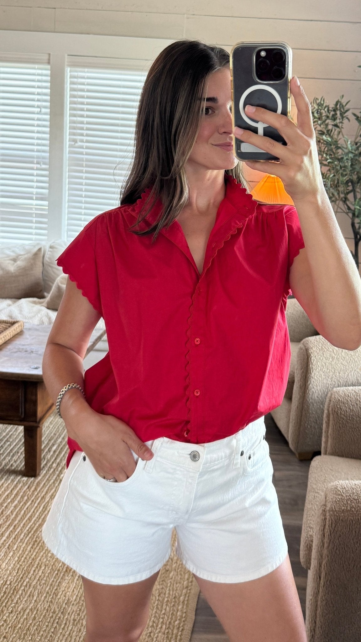 Ric Rac Short Sleeve Shirt - STRIVE Boutique