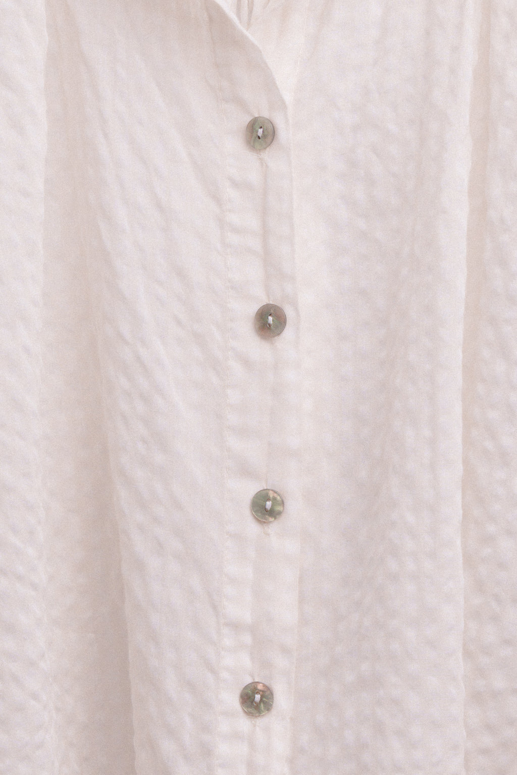 Gingham Cotton Blouse | Ecru-Final Sale