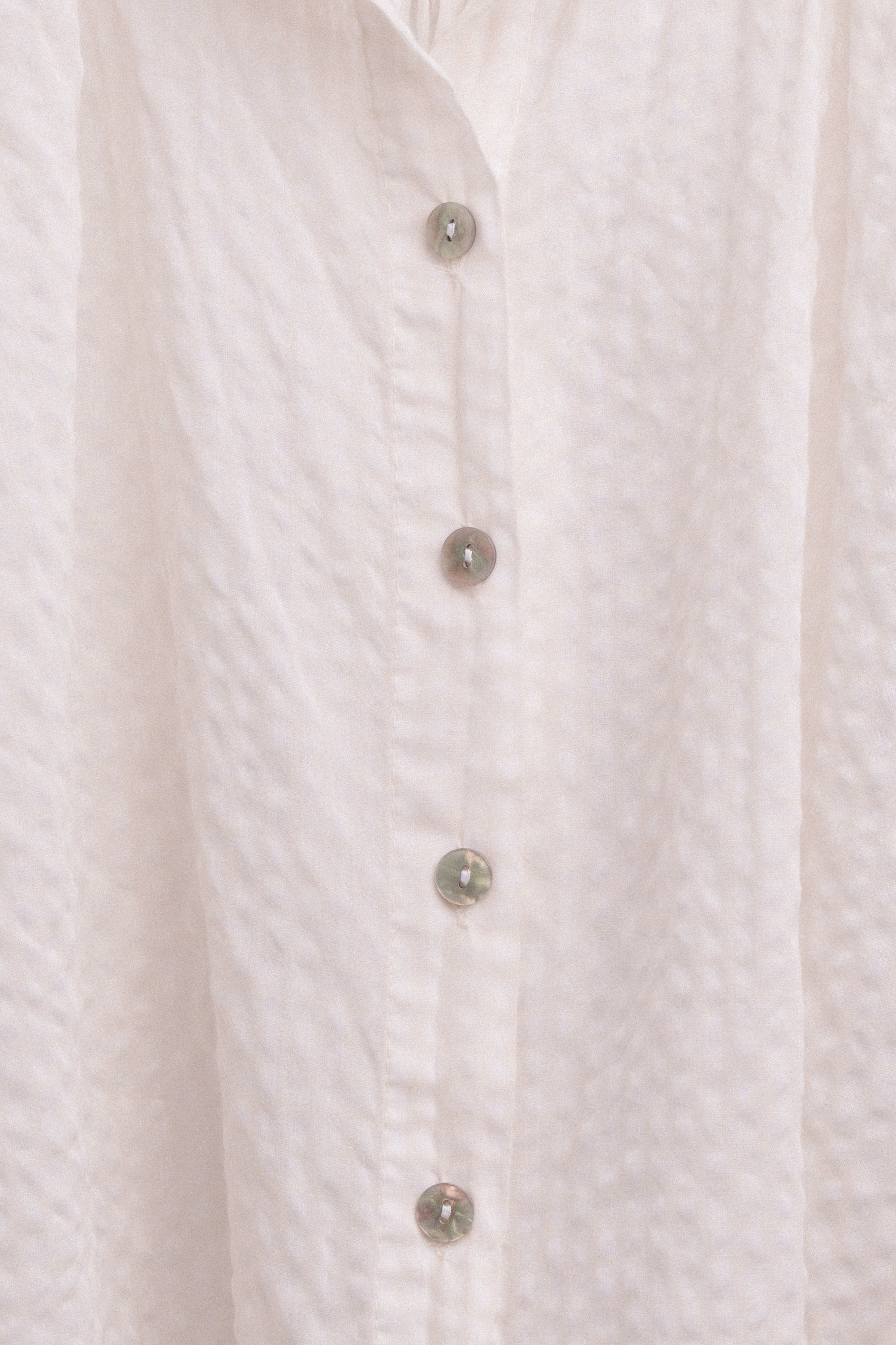 Gingham Cotton Blouse | Ecru-Final Sale
