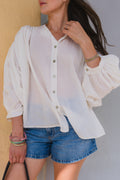 Women’s lightweight cotton gingham blouse with relaxed everyday fit