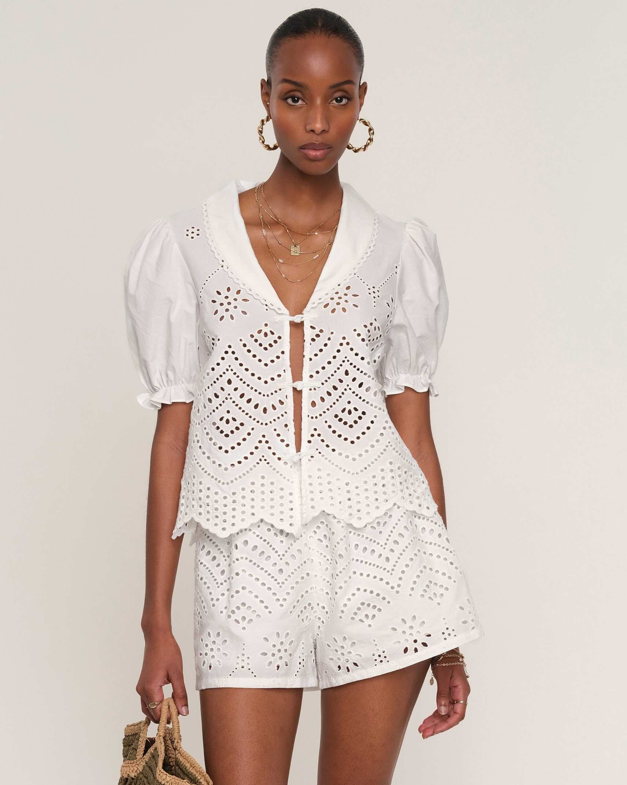 Floria Eyelet Short - STRIVE Boutique