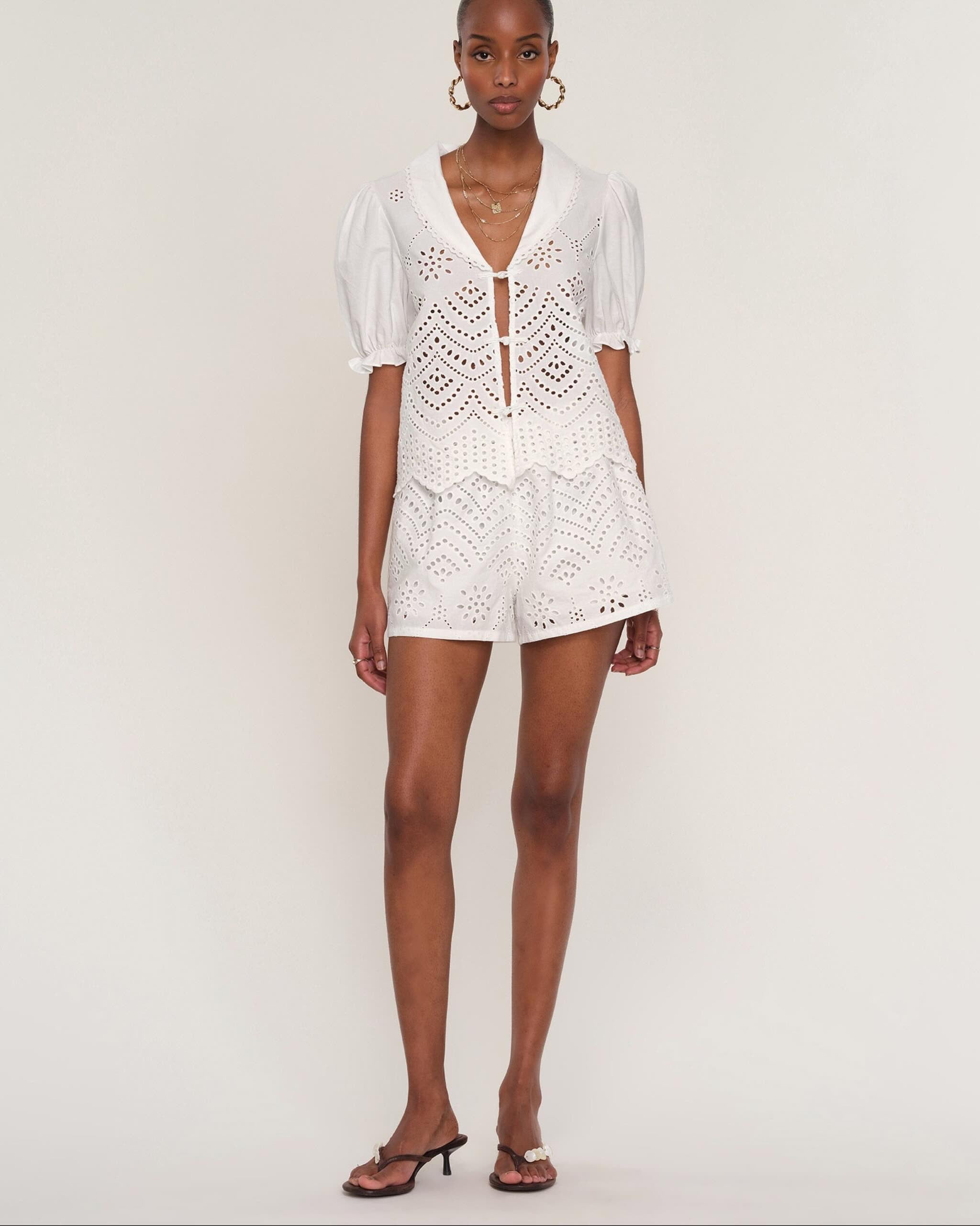 Floria Eyelet Short - STRIVE Boutique