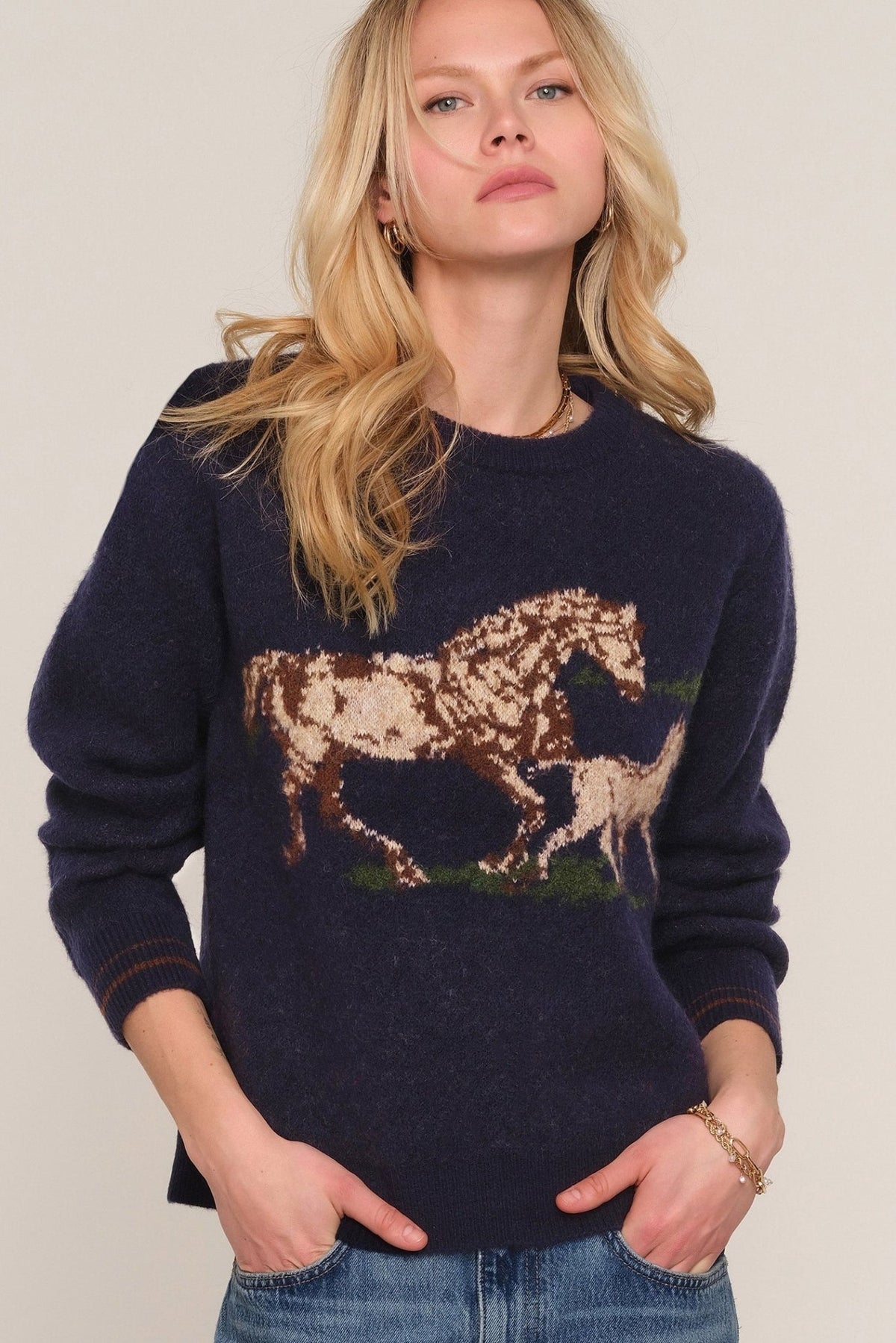 Jackie Horse Sweater - STRIVE Boutique