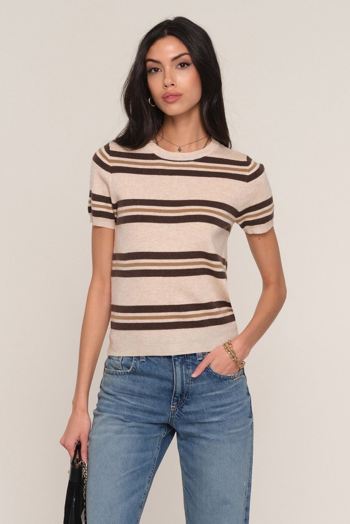 Brenna Striped Knit Top - STRIVE Boutique