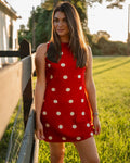 Polka Dot Open Back Mini Dress - STRIVE Boutique