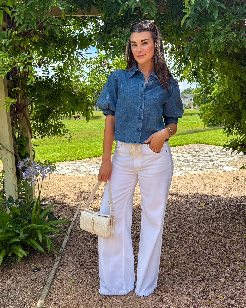 Leanna Cropped Denim Shirt