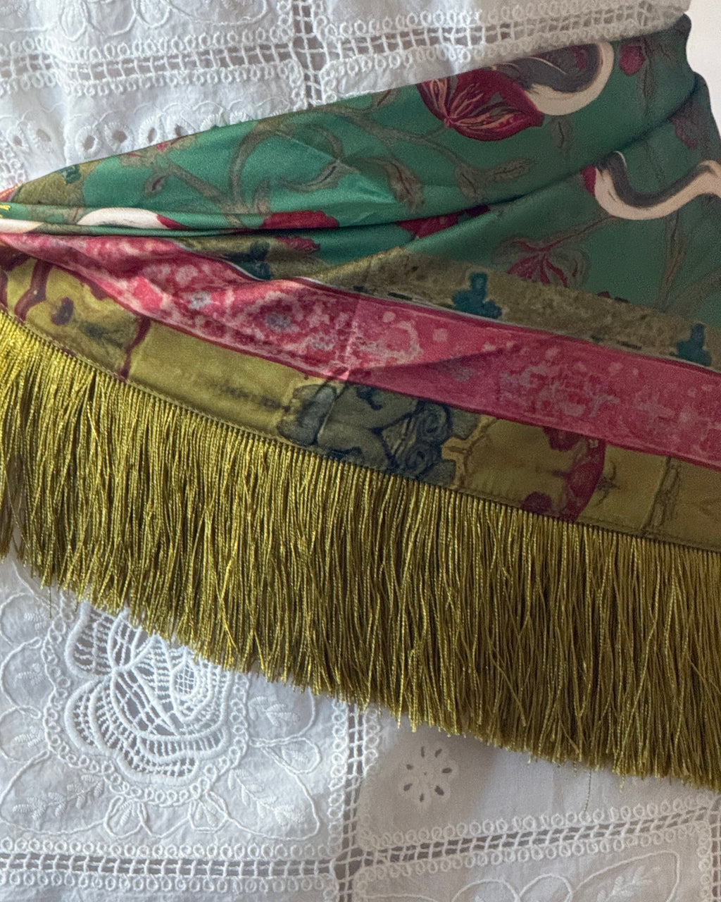 Fringe Crane Scarf