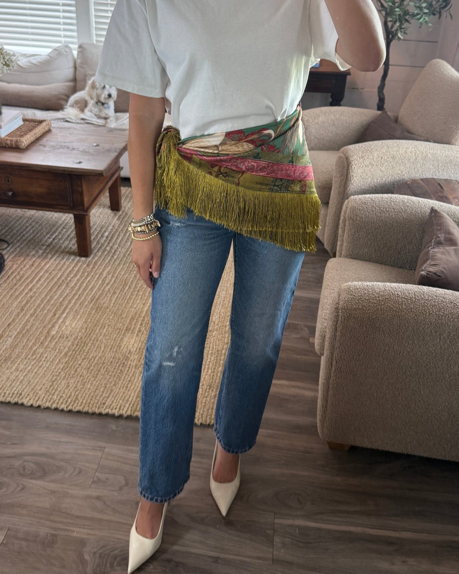 Fringe Crane Scarf - STRIVE Boutique