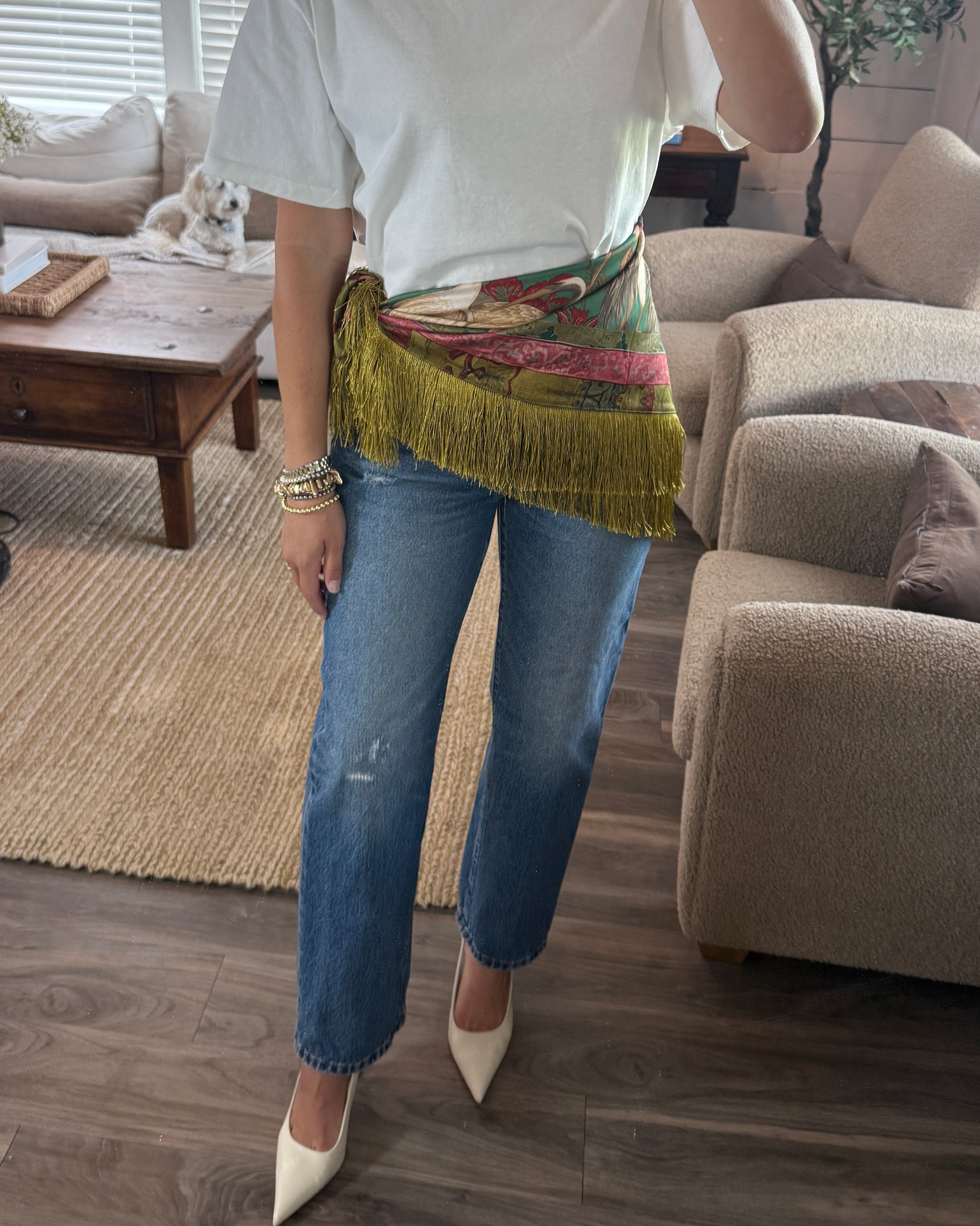 Fringe Crane Scarf