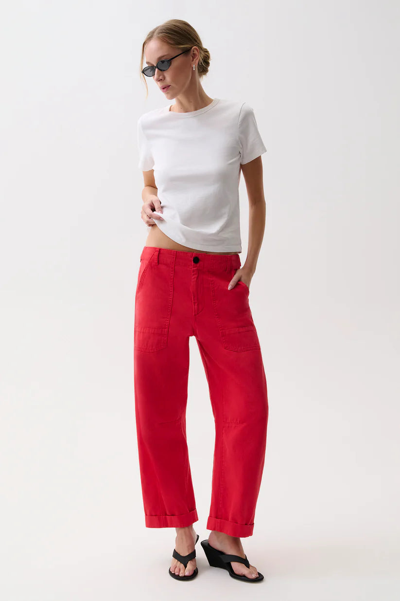 Pistola Tori Utility Pants-Negroni Red