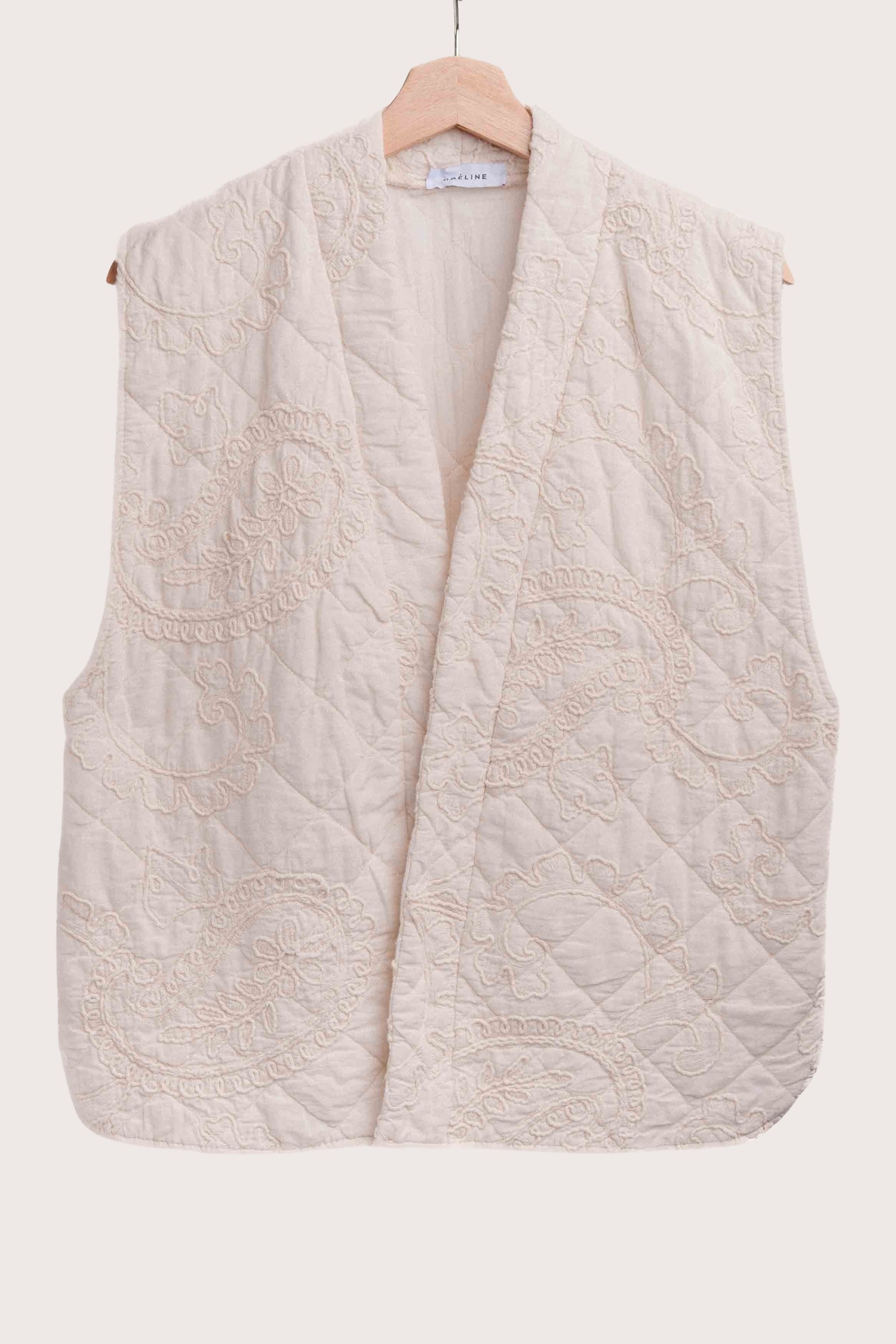 The Cotton Quilted Vest | Ivory