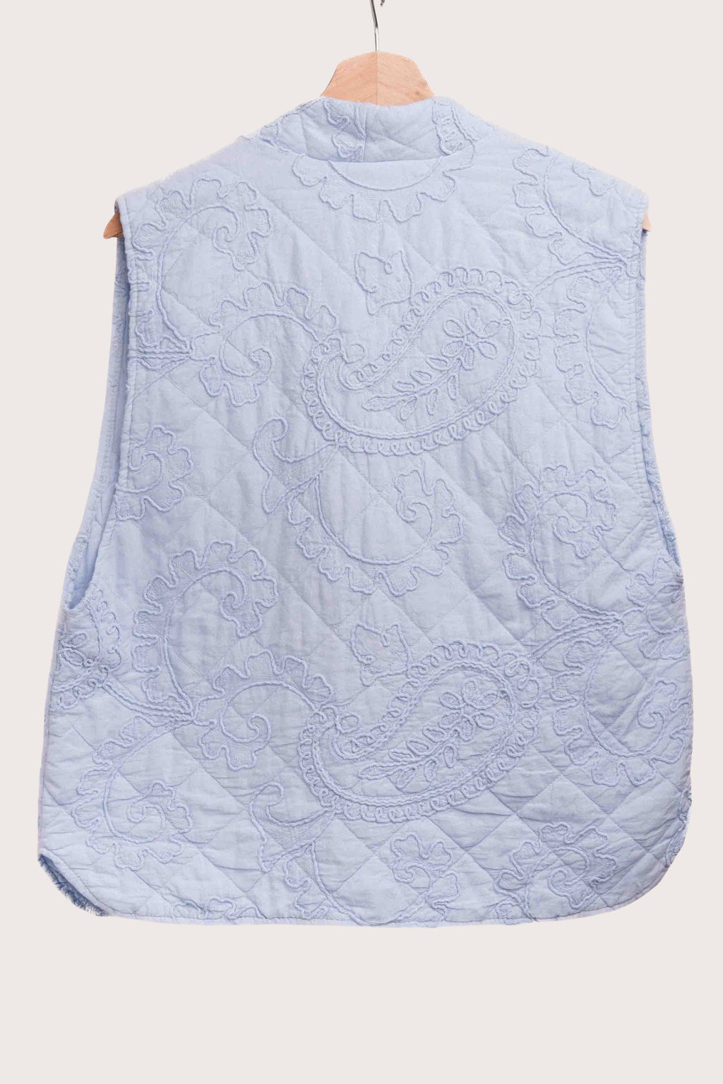 Women’s cotton quilted vest from STRIVE Boutique, a lightweight neutral layering piece