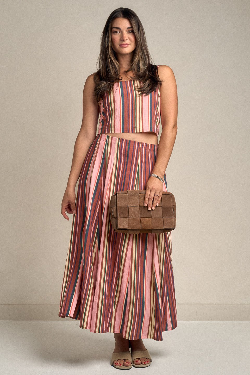 Steph Striped Skirt - STRIVE Boutique