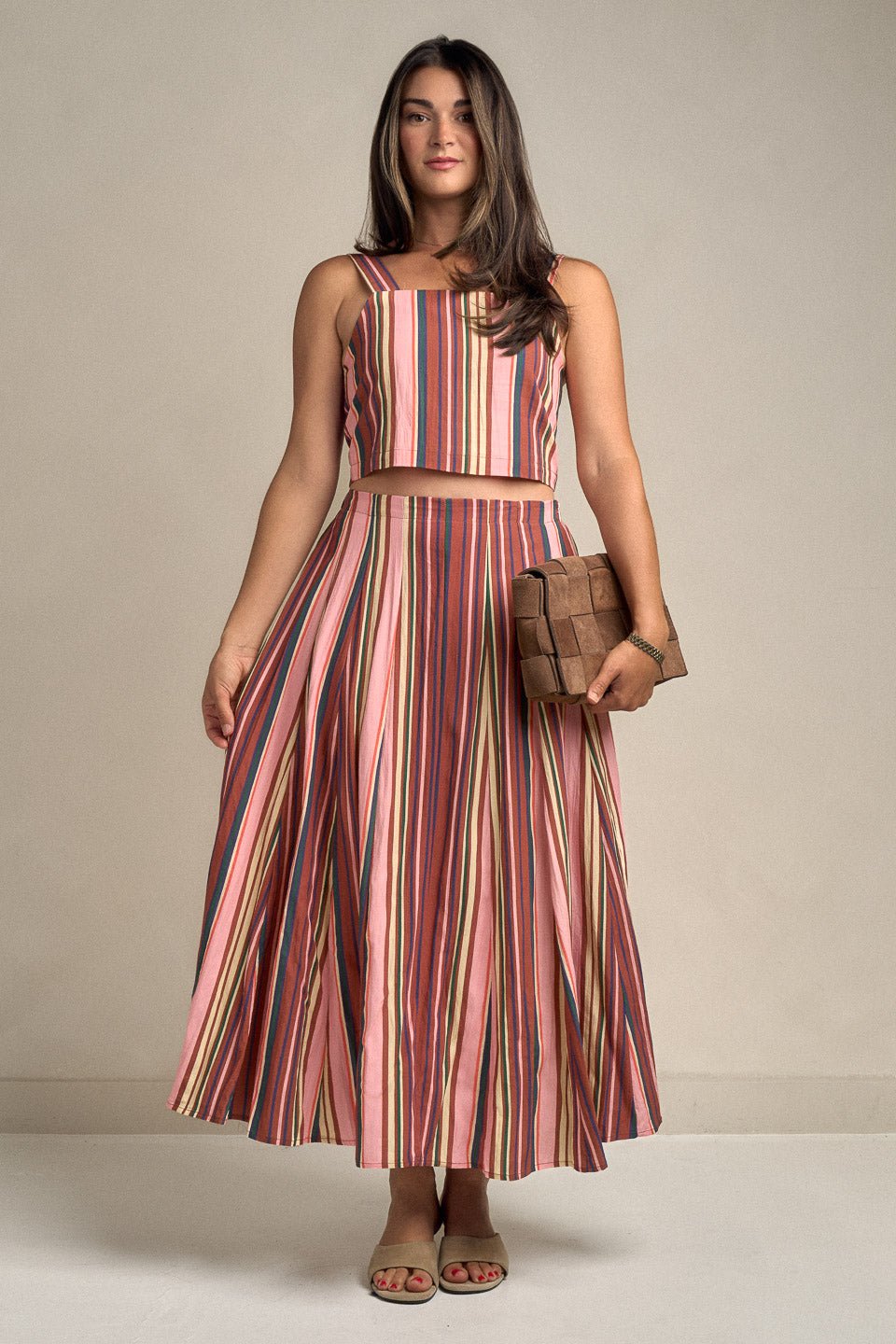 Steph Striped Skirt - STRIVE Boutique