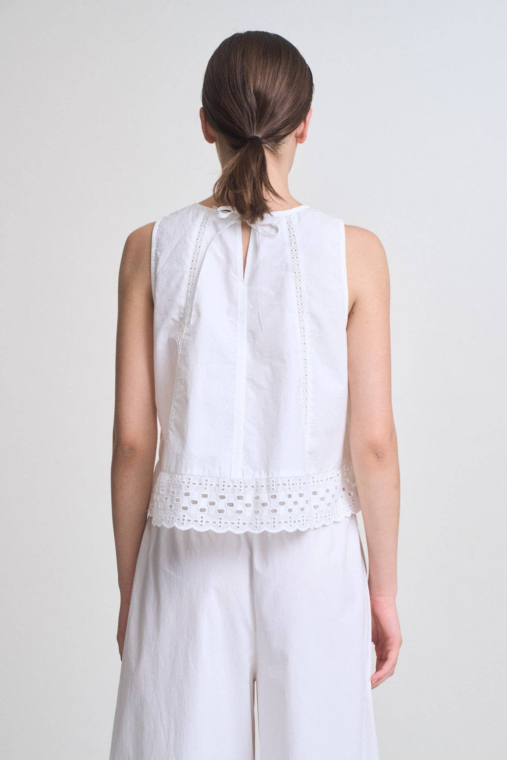 Lace Inset Cotton Tank
