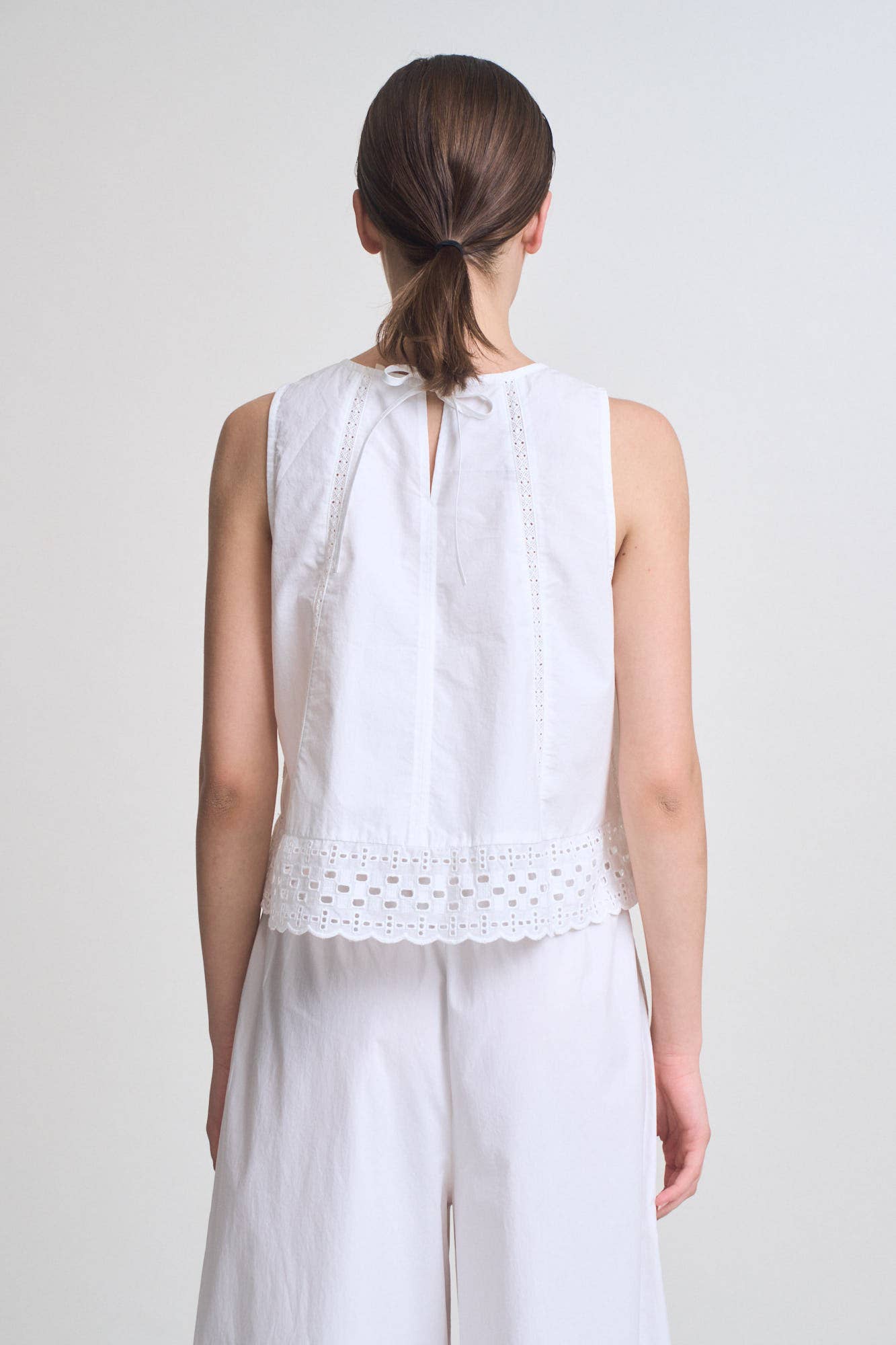 Lace Inset Cotton Tank