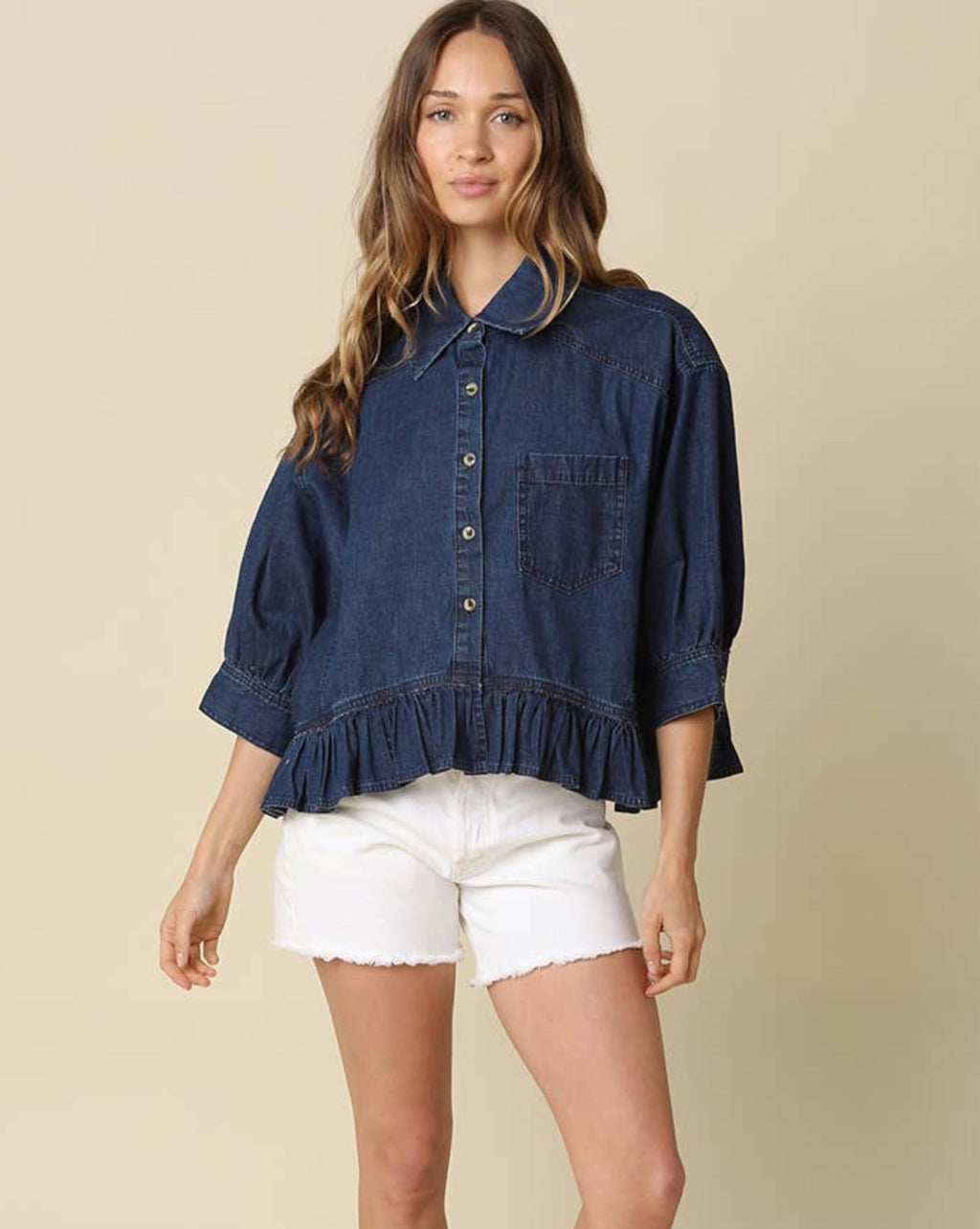 The Margot Denim Shirt - STRIVE Boutique