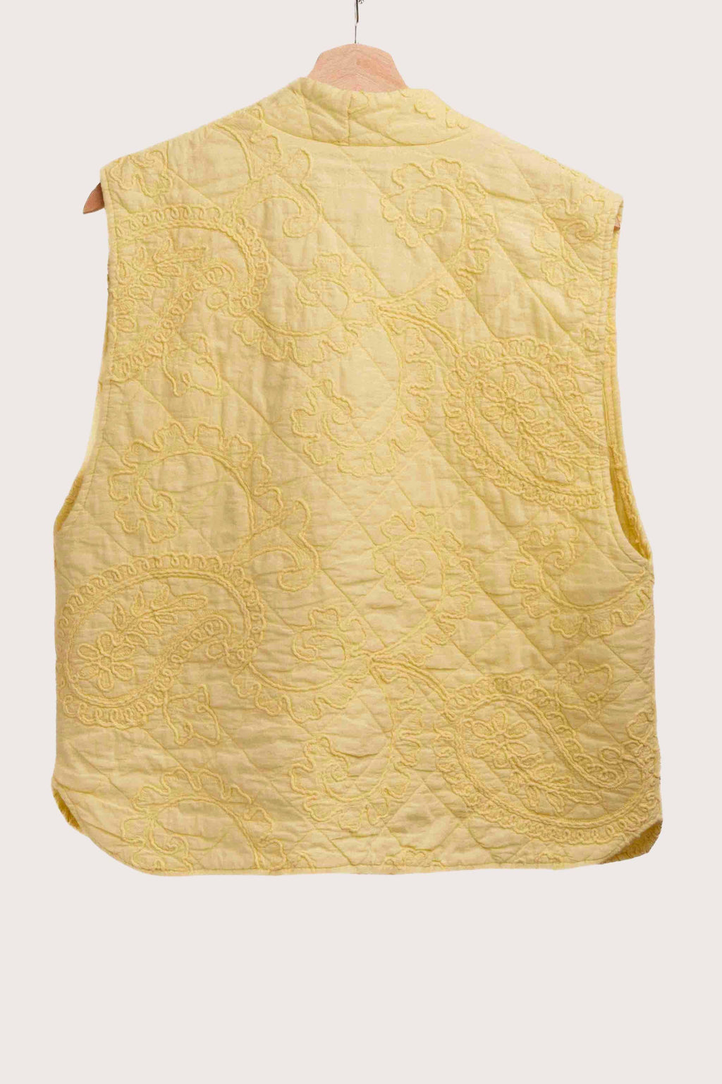 Women’s lightweight cotton quilted vest styled with a casual everyday outfit