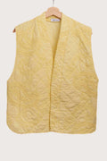 Women’s lightweight cotton quilted vest styled with a casual everyday outfit