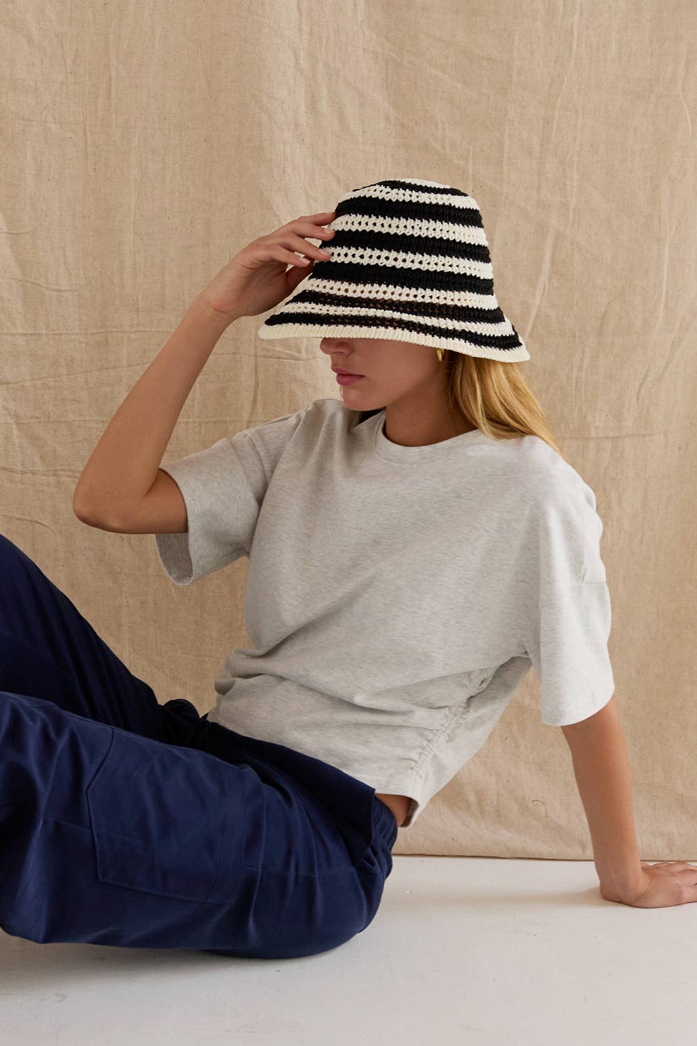 Elbow Sleeve Ruched T-Shirt Top