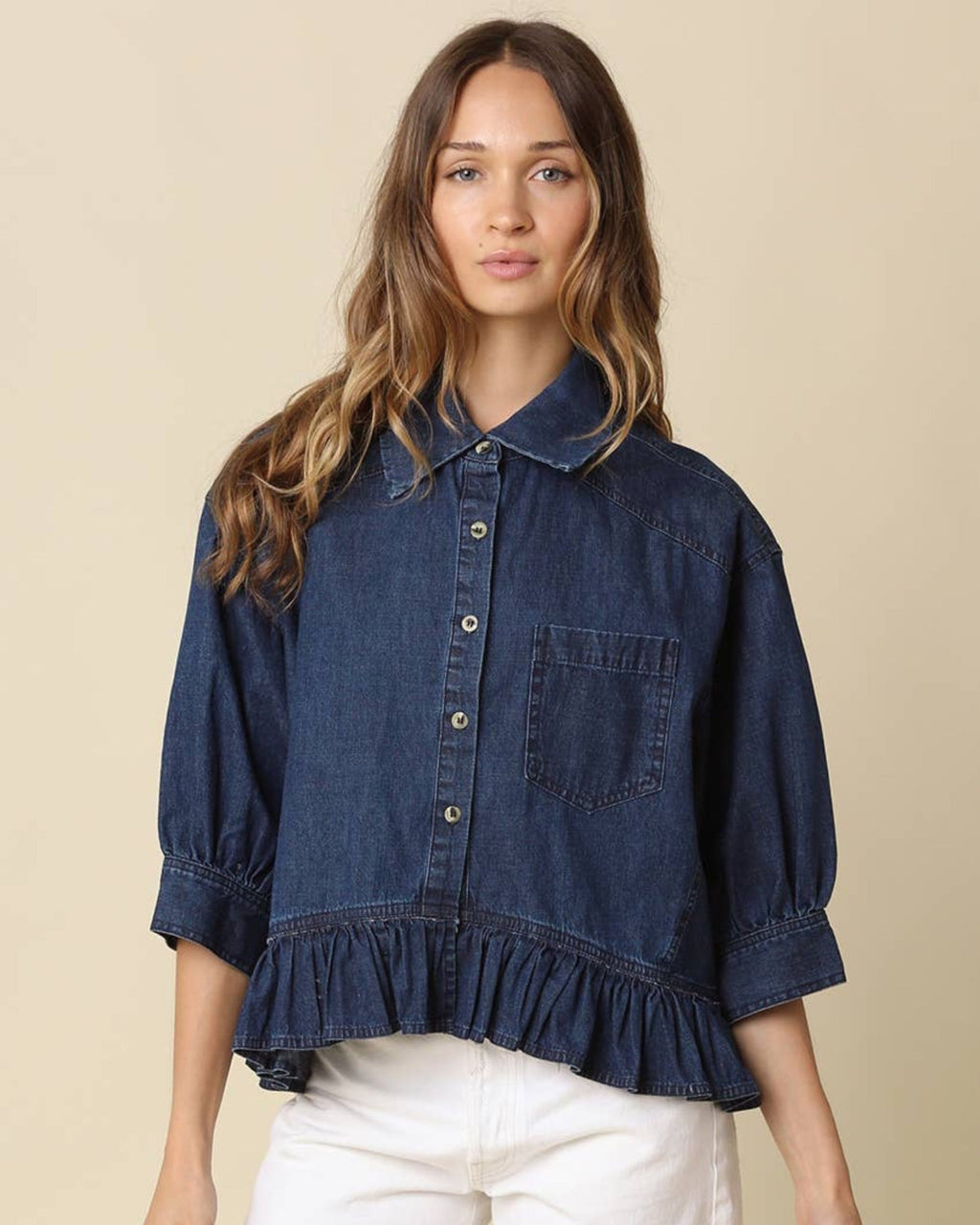 The Margot Denim Shirt - STRIVE Boutique