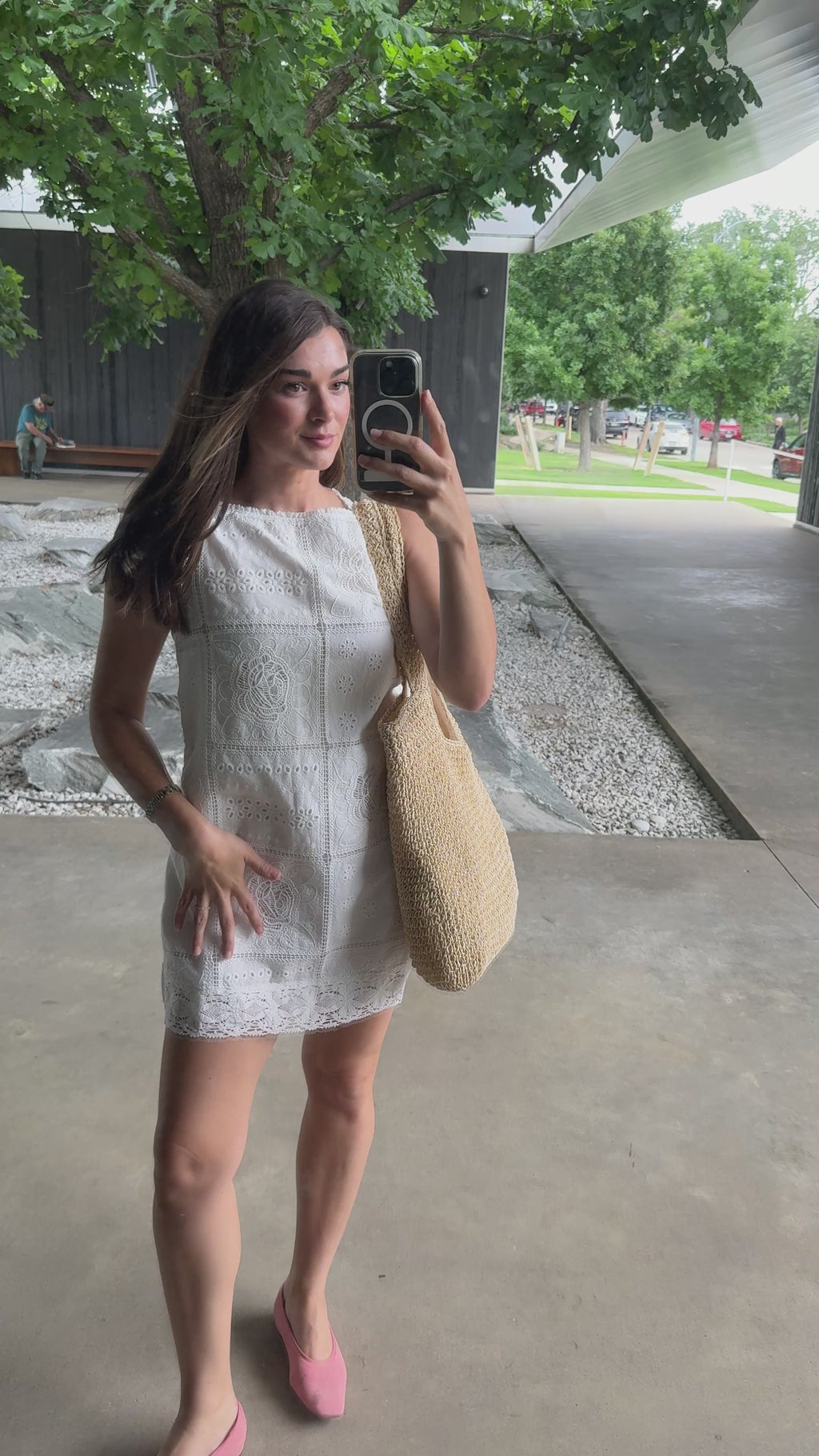Summer Eyelet Embroidered Mini Dress