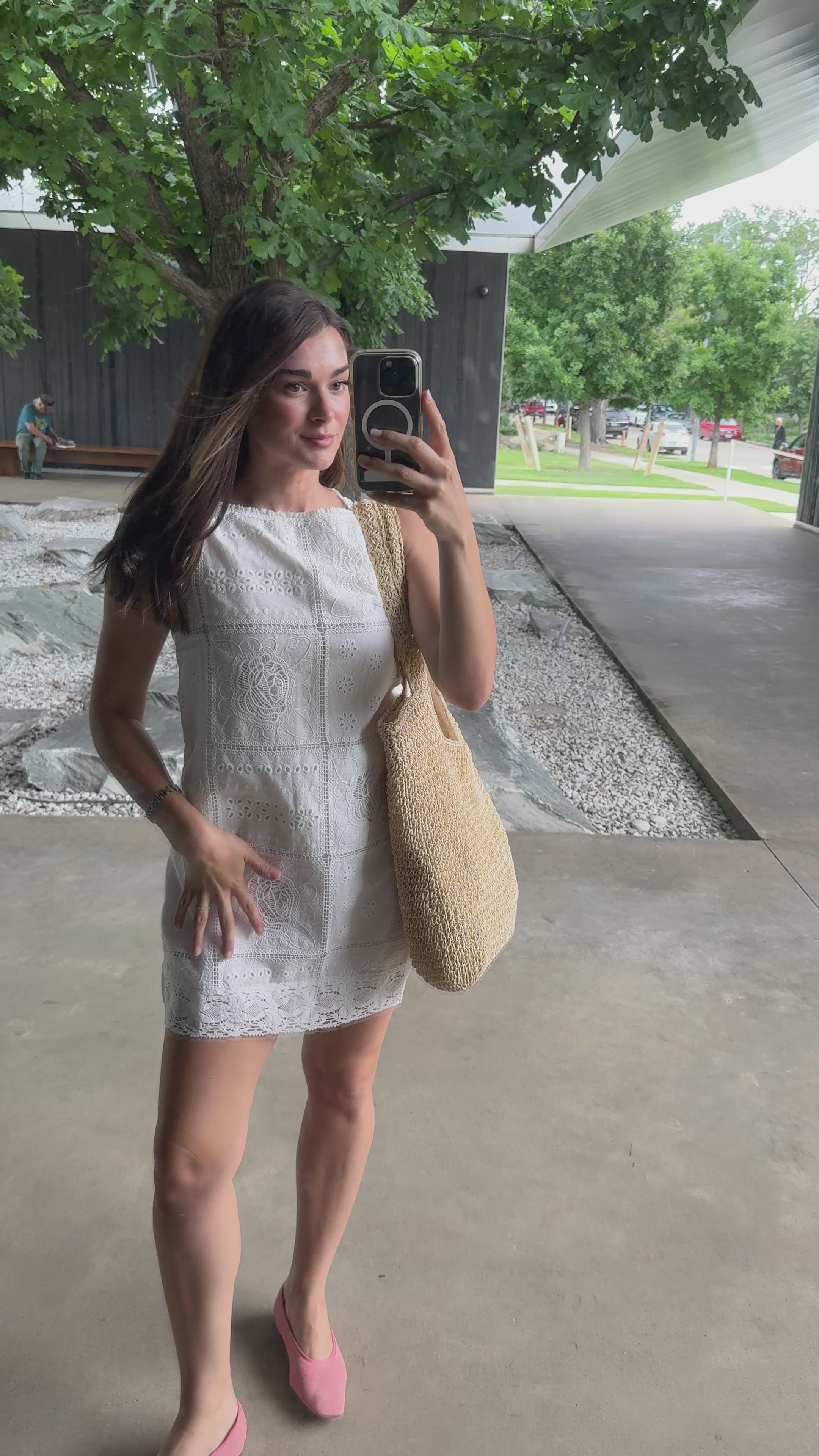 Summer Eyelet Embroidered Mini Dress