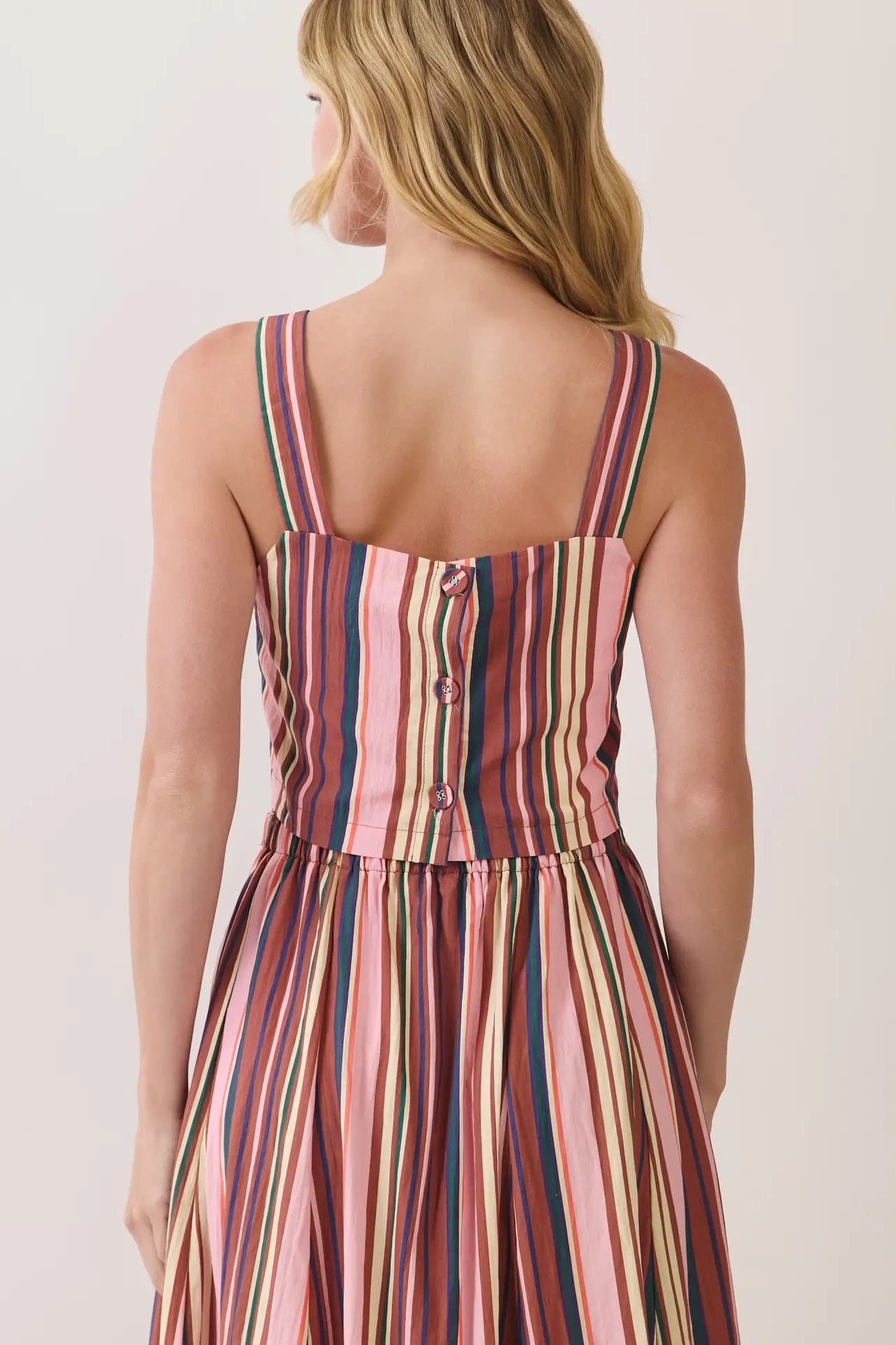 Steph Striped Cropped Top - STRIVE Boutique